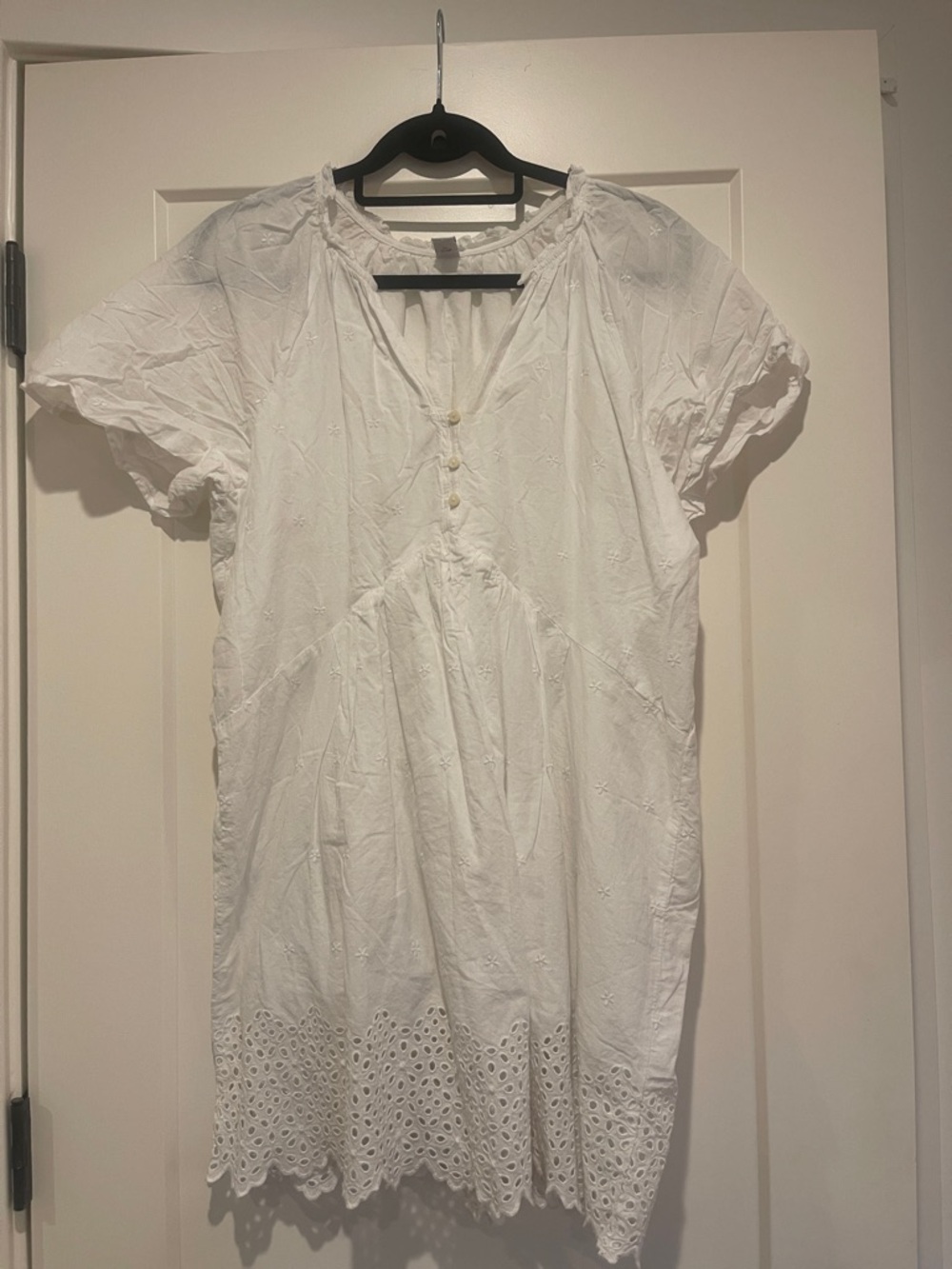 Old Navy White Cotton Mini Dress